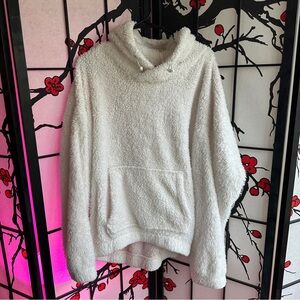 Cream Sherpa Fleece Hoodie